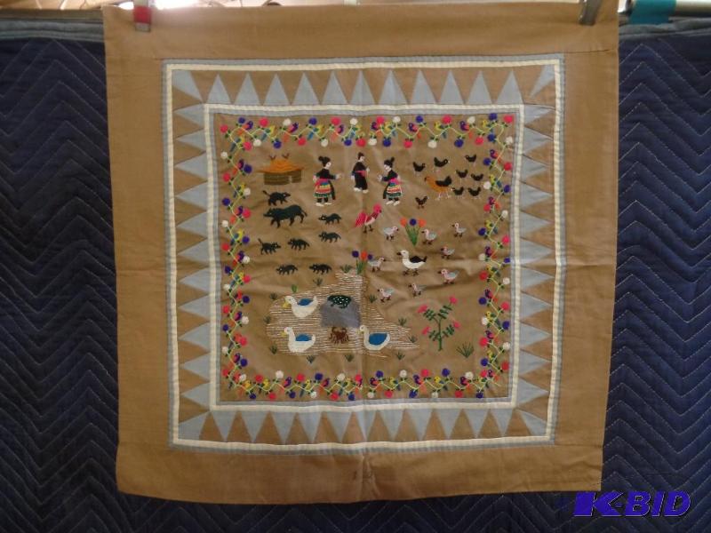 Handmade Textile Art 26 x 25