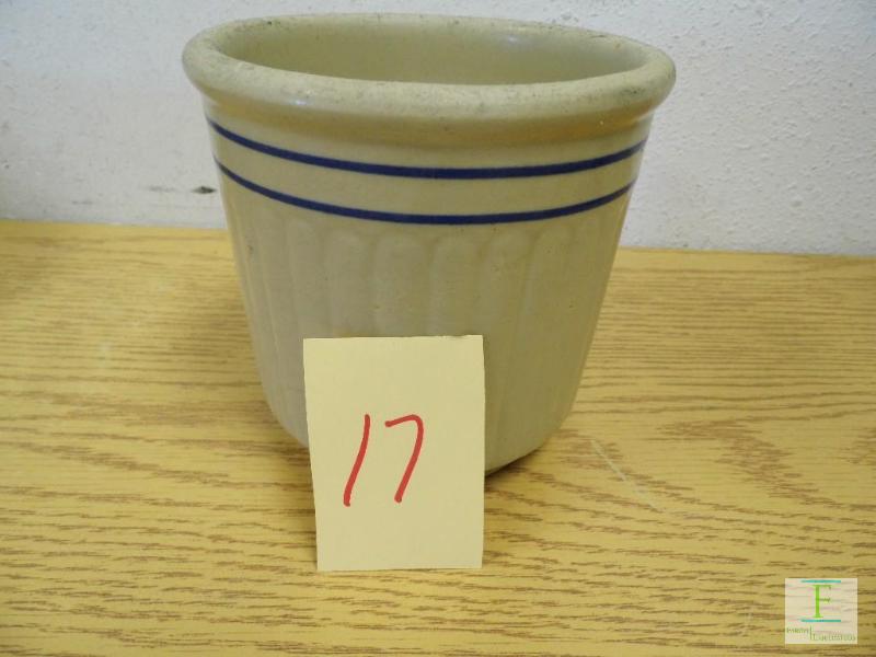 Crock with blue band