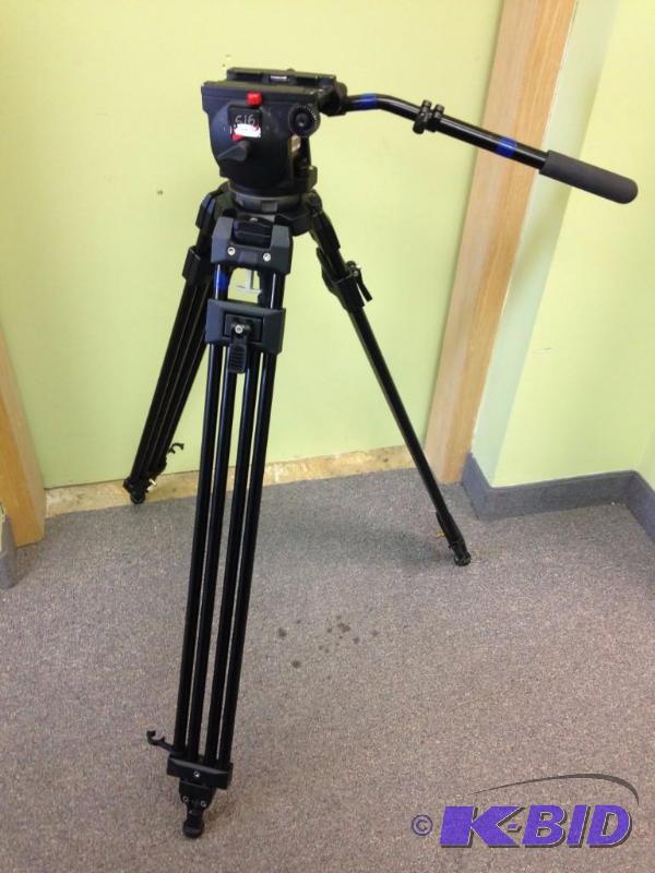 lot 24 image: Manfrotto by Bogen Heavy Duty VideoCamera Tr...