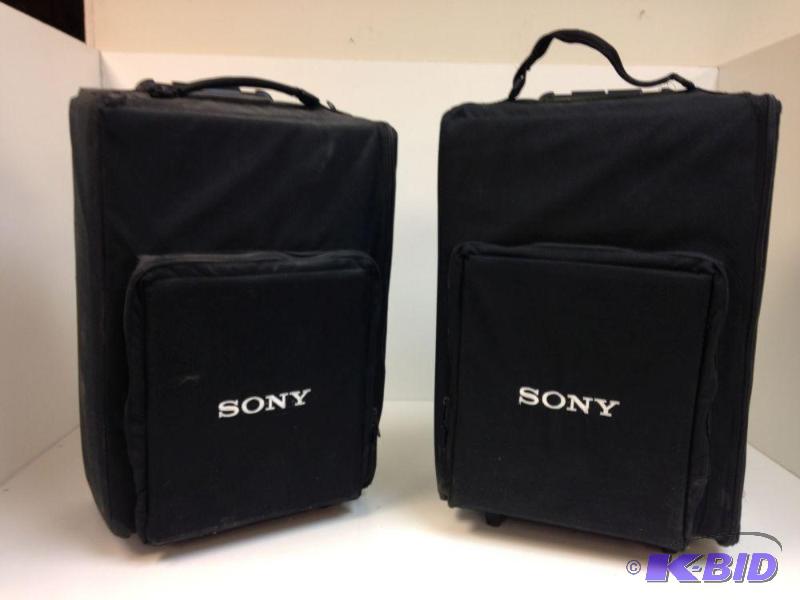 lot 41 image: Lot of (2) Sony Rolling LuggageCarrying Case...