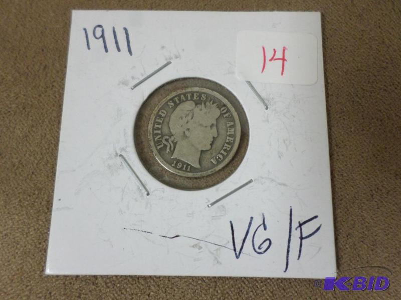 1911 Barber Dime, VGF...