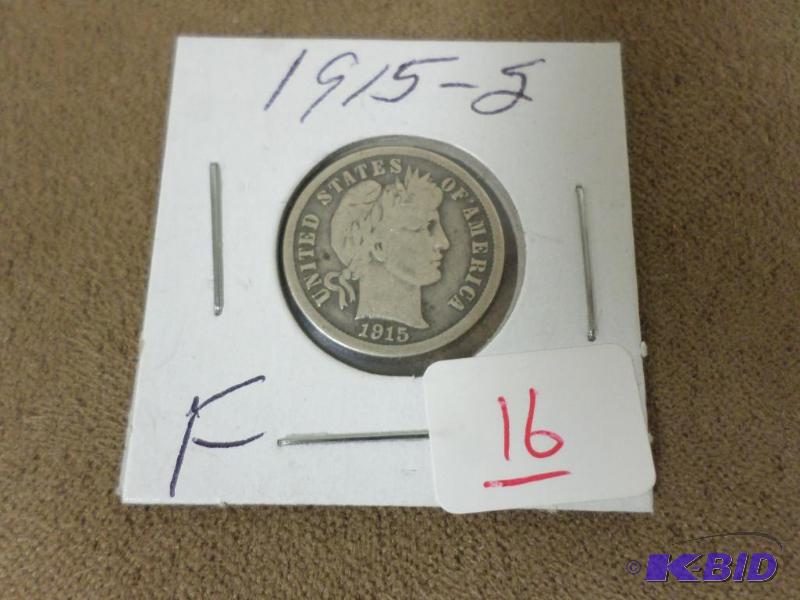 1915-S Barber Dime, F...