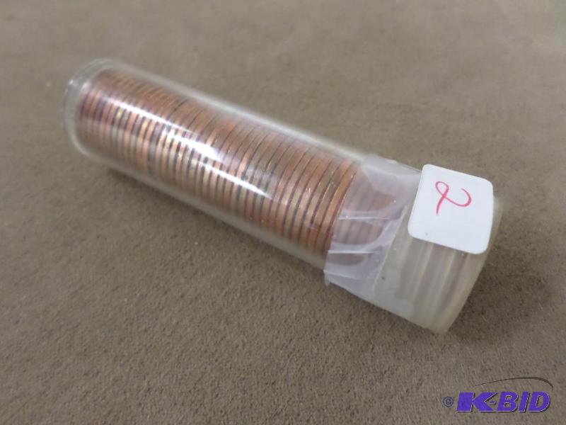 1956-D Wheat Cents, BU Red, All (50) Of Them...