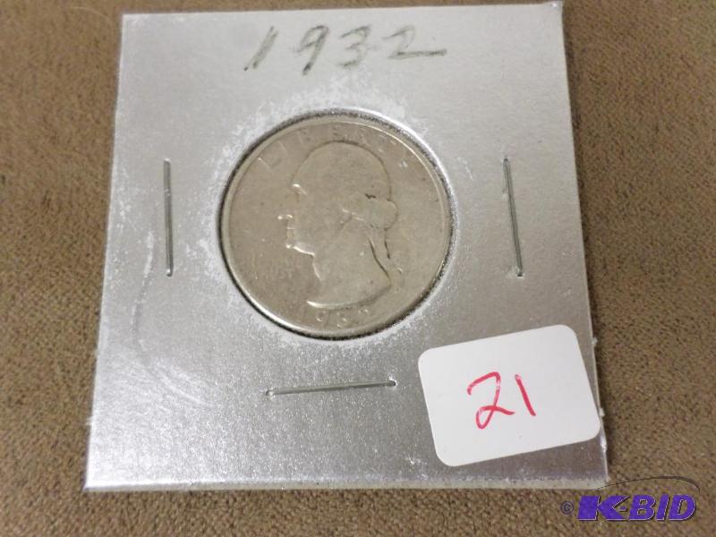 1932 Washington Quarter, EF With Clear Motto...