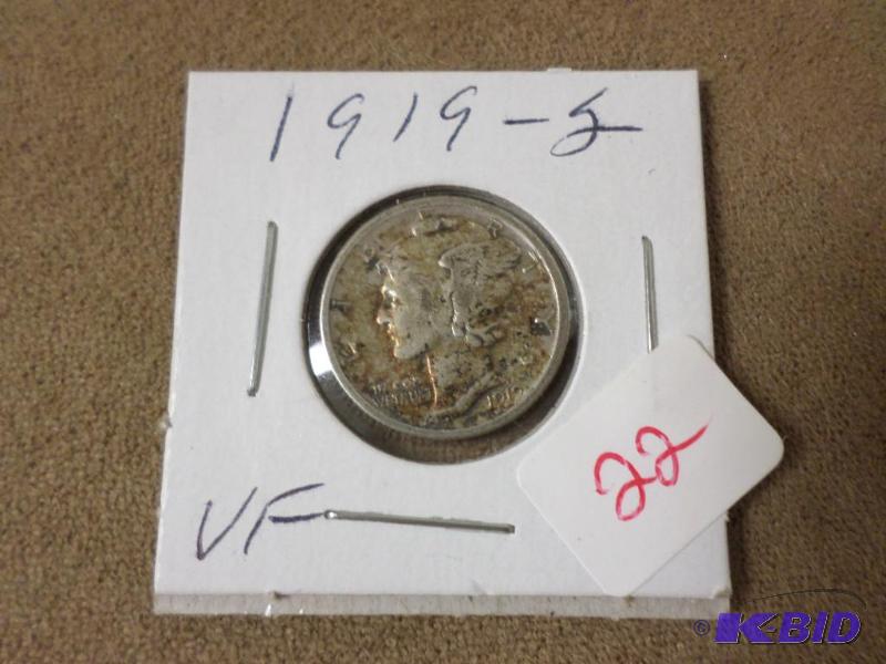1919-S Mercury Dime, Has Most Clear Details, ...