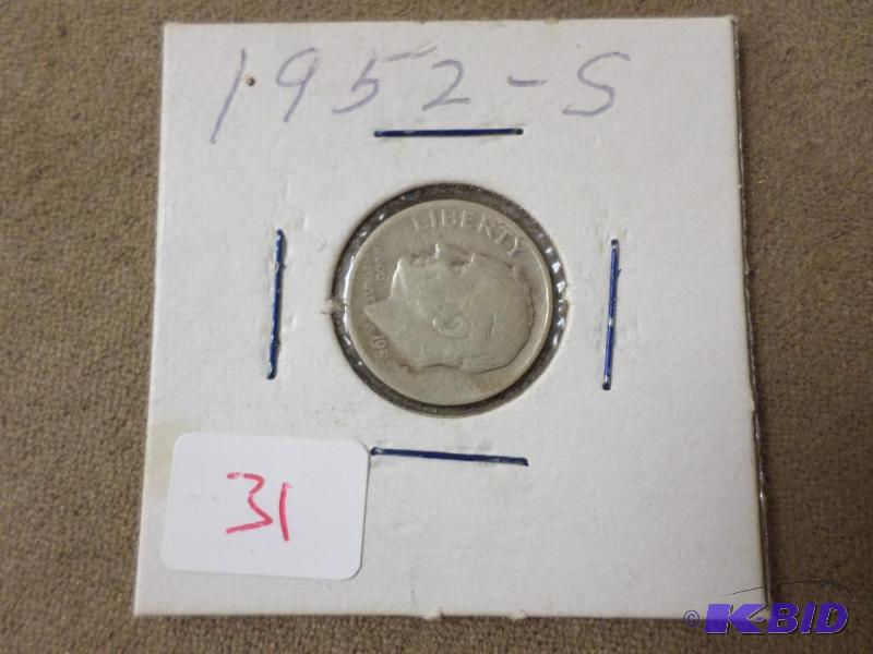 1952-S Roosevelt Dime...