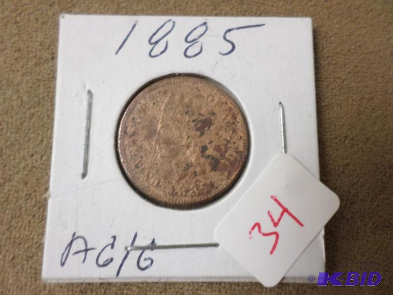 1885 Indian Head Penny, Likely Found On A Bea...