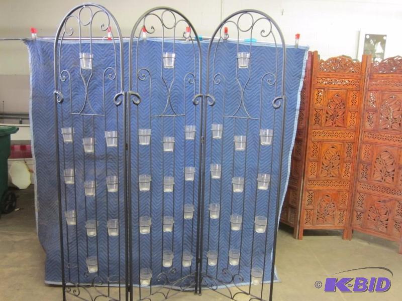 Black Metal Room Screen