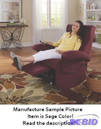 Sage Massaging Recliner - Item is Sage Color...
