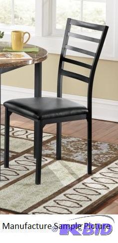 Pair of Dining Chairs - Two chairs with leath...