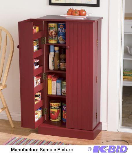 Red Kitchen Pantry - Our Red Kitchen Pantry p...