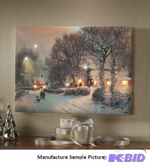 Lit Winter Scene Art - The candles are lit in...