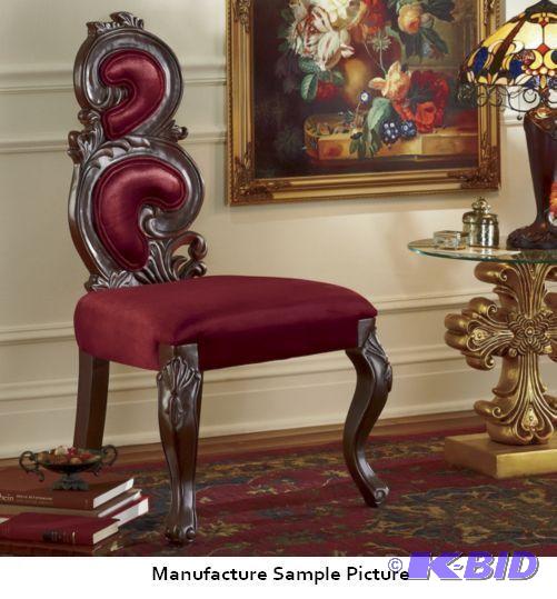 Red Velvet Swirl Chair - Elegant chair has a ...