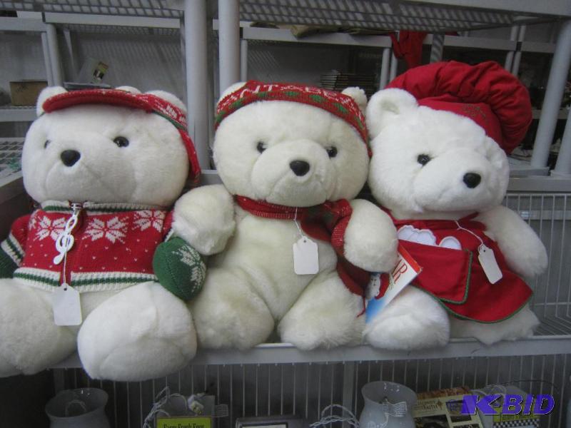 3 - Collectible Santa Bears