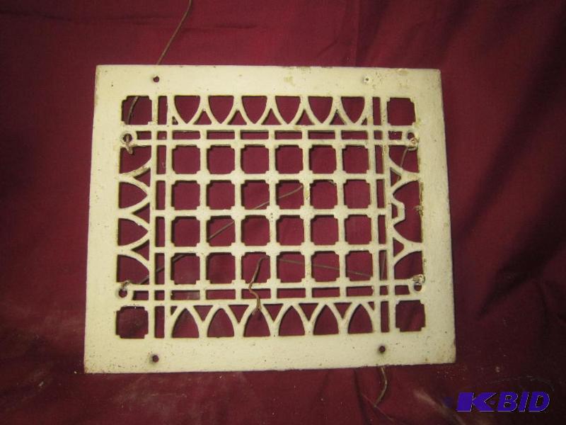 Cream Metal Heat Grate 12 x 9 - from 1800s House