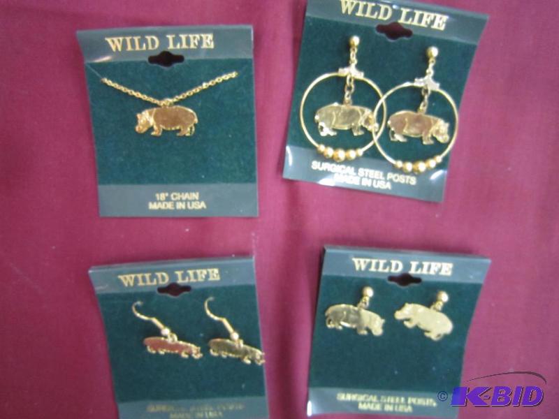 Set of 3 pairs of NEW Earrings and 1 Necklace