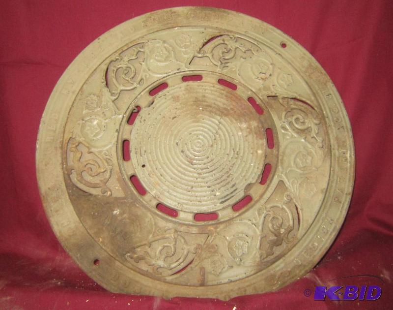 Metal Grate - 16 round Manufactored by the Adams Comoany Bubuque, IA Aug 31st 1897