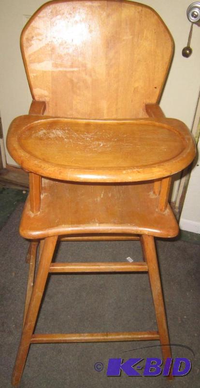 Vintage Wood High Chair