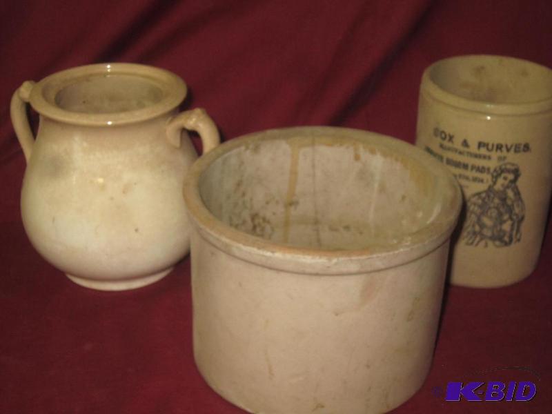 3 Stoneware Crocks