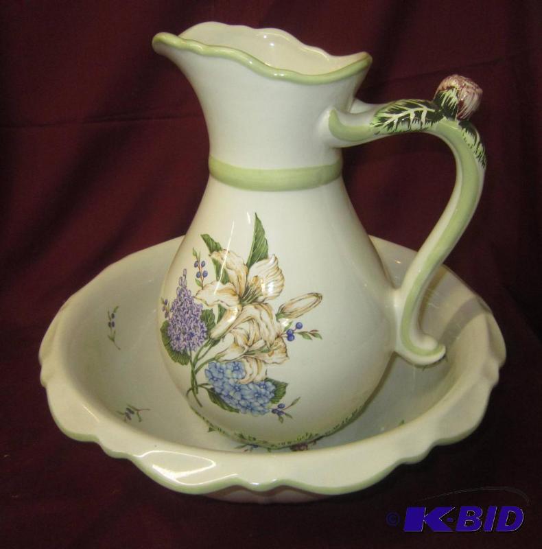 Princess House Bowl and Pitcher