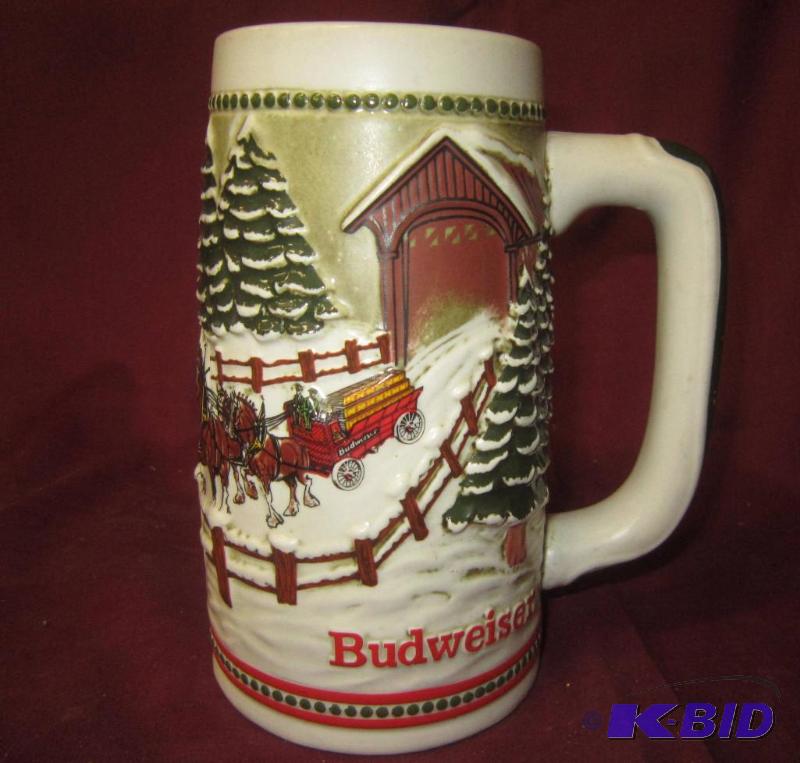Budweisser Collectible Stein Limited Edition Hitch Passing through the Covered Bridge