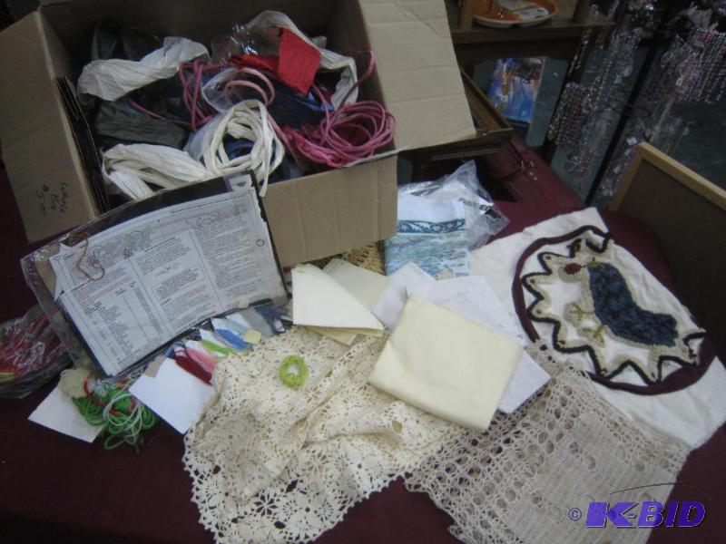 BOX LOT - LINENS and DOLIIES AND RUNNERS