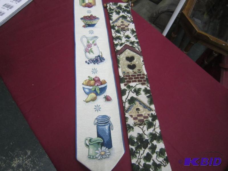 2 Bell Pull Wall Hangings - (One Birds and One Kitchen)
