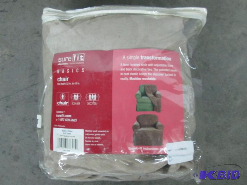 Sure Fit Soft Suede Chair T-Cushion Slipcover