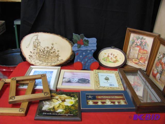 wooden decor frames and decor items...