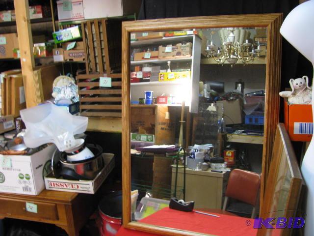 wooden framed wall mirror 24x19&nbsp...