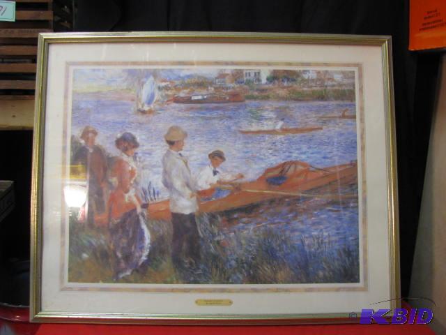 vintage print &quotOarsman at Chatou&quot A...