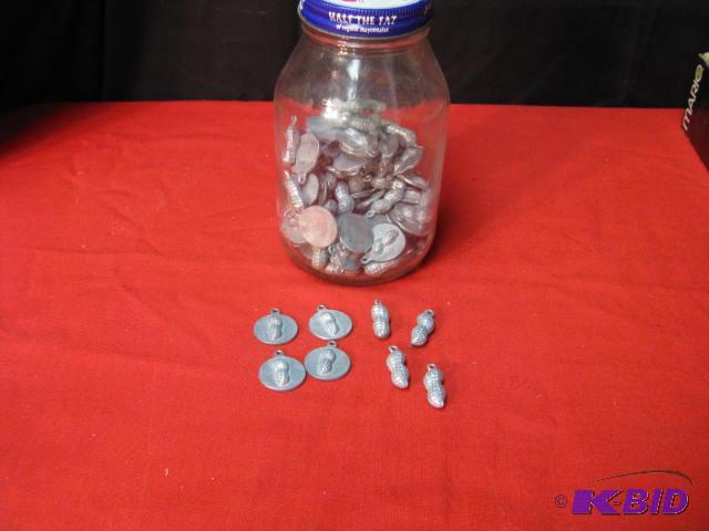 jar of metal peanut pendants not sure what th...