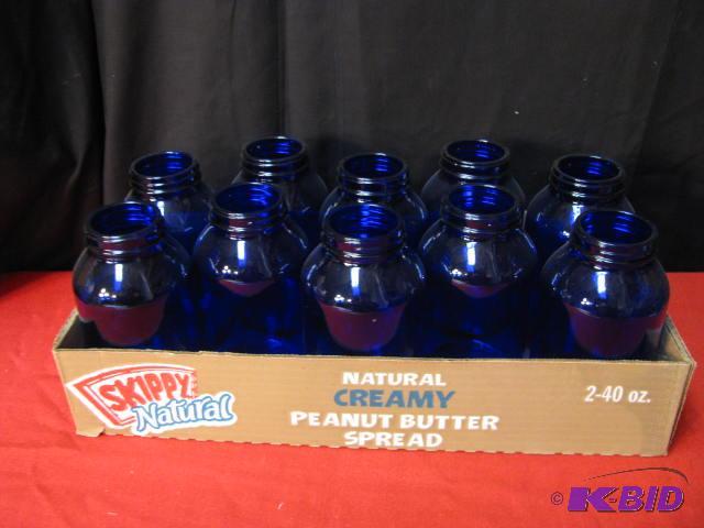 (10) 500ml cobalt blue jars see pinterest for...