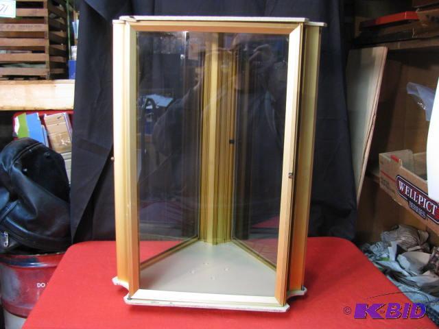 Vintage Swank three sided display case. all t...