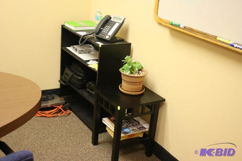 lot 108 image: Lot of (2) (1) Shelf 11 12x29 12x31 12 and (1) Table 16x16x20 Contents Not Included.