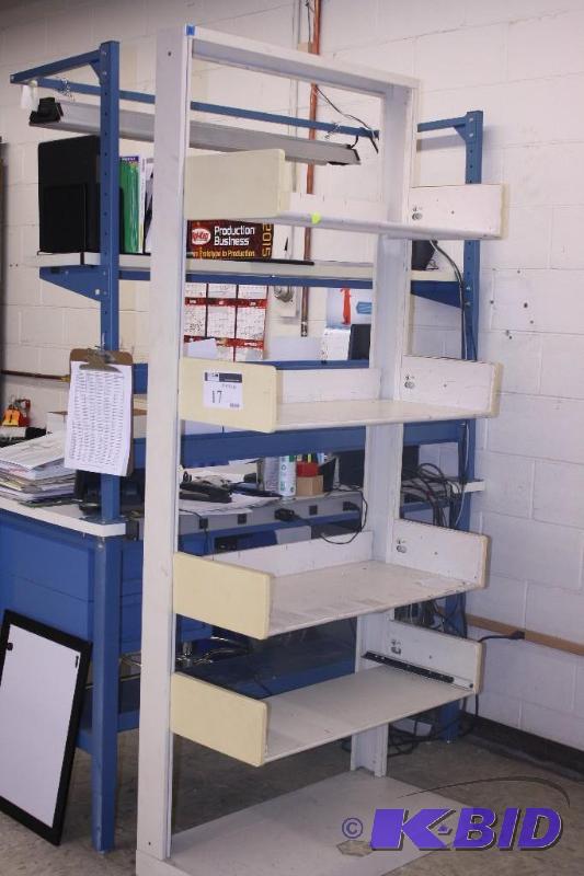 lot 17 image: 17x35x84 Shelving Unit, has 4 Shelves.