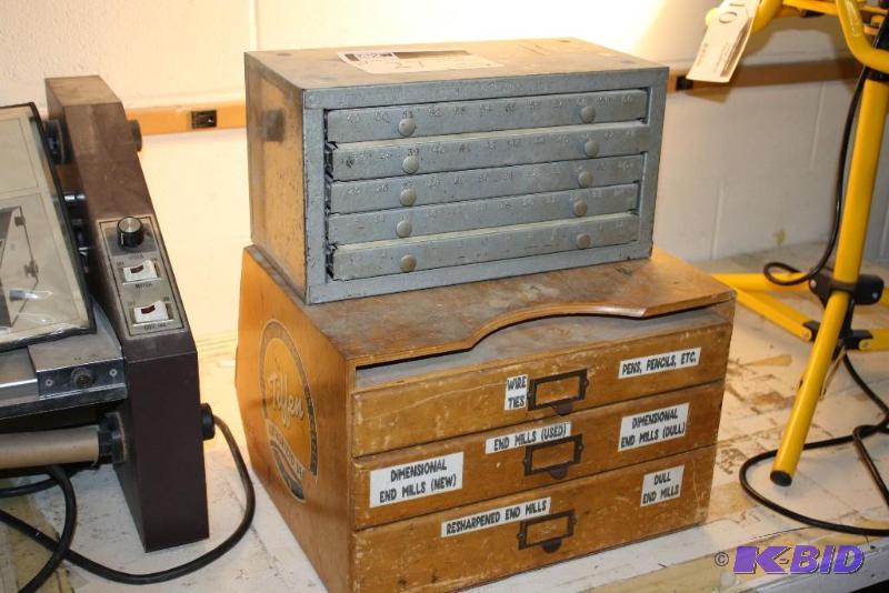 lot 27 image: Lot of (2) Tool Storage Units With Multiple Drawers (1) 7.5x14.5x7.75 and (1) 16x10.5x14.