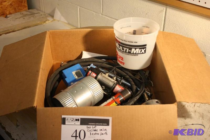 lot 40 image: Box Lot of Cyclone Valve and Extra Parts and More.