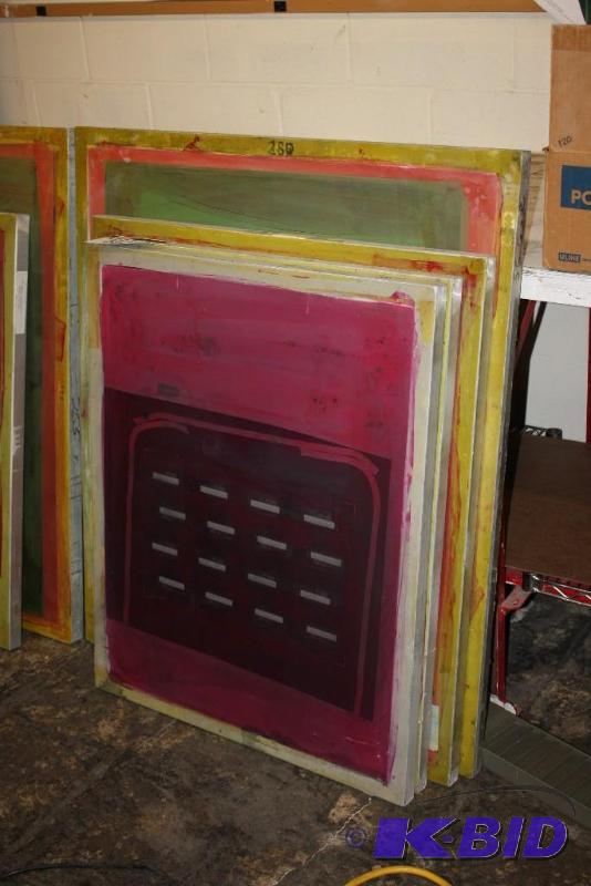 lot 66 image: Lot of (4) Aluminum Print Press Frames (1) 36x42 (1) 32x36 and (2) 28x35.