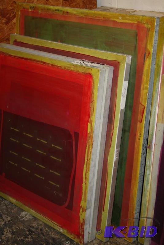 lot 67 image: Lot of (4) Aluminum Print Press Frames (1) 36x42 (1) 32x36 and (2) 28x35.