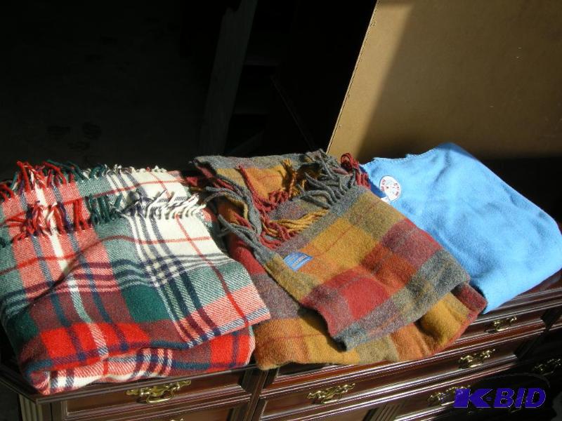 lot 168 image: Vintage wool blankets