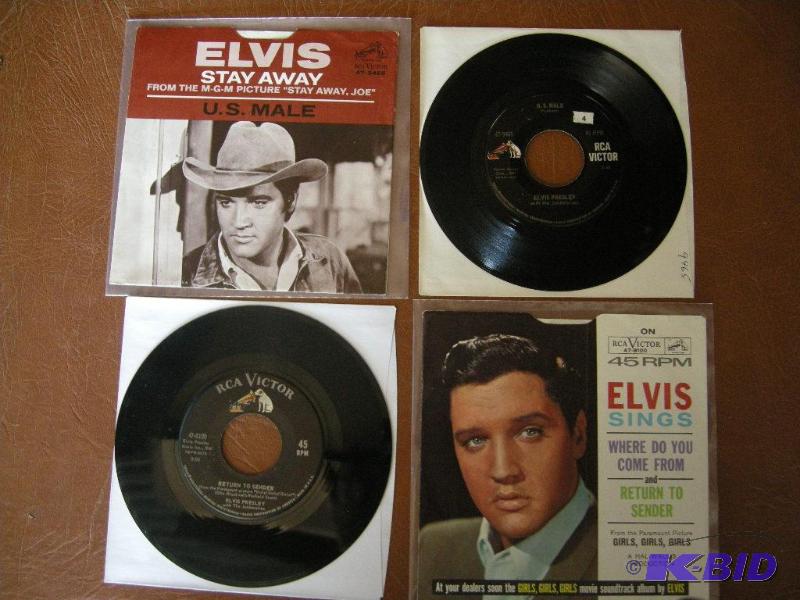 lot 90 image: Elvis 45s