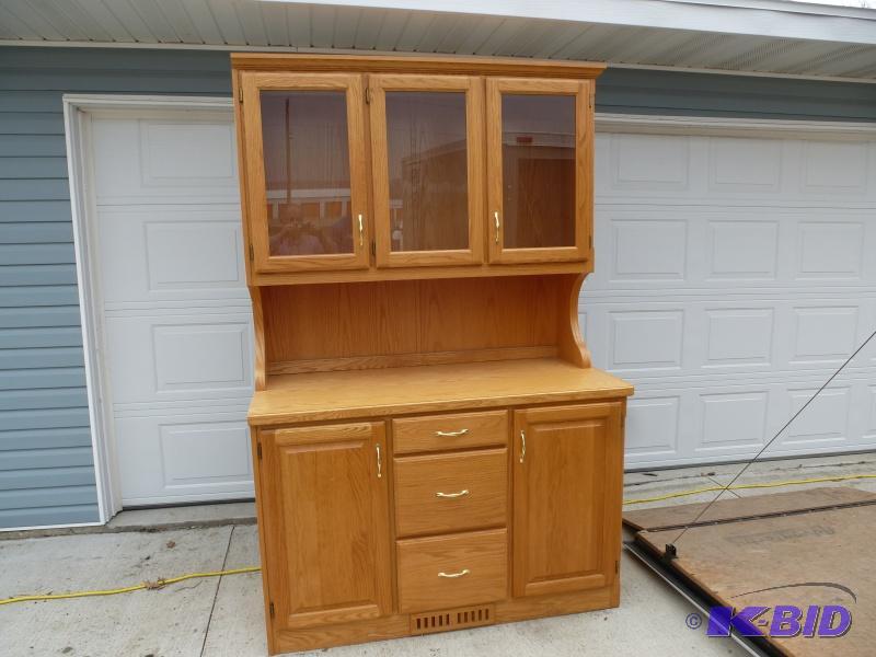 Oak china hutch cabinet Lower drawer unit se...