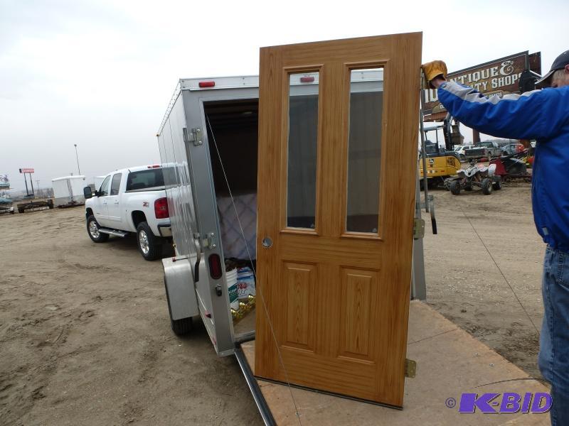 Steel door blank 36&quot wide 2 glass panel...