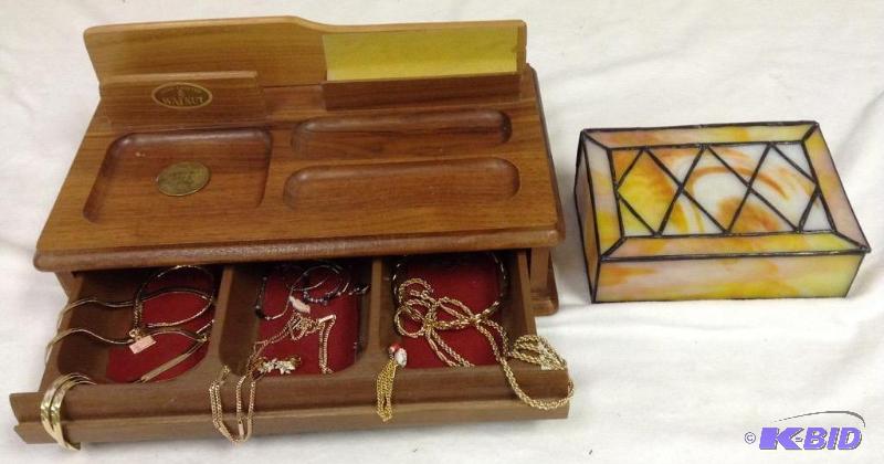 lot 20 image: Two Jewelry Boxes with Necklaces
