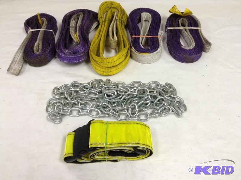lot 55 image: Tie Down Straps & Tow Chain