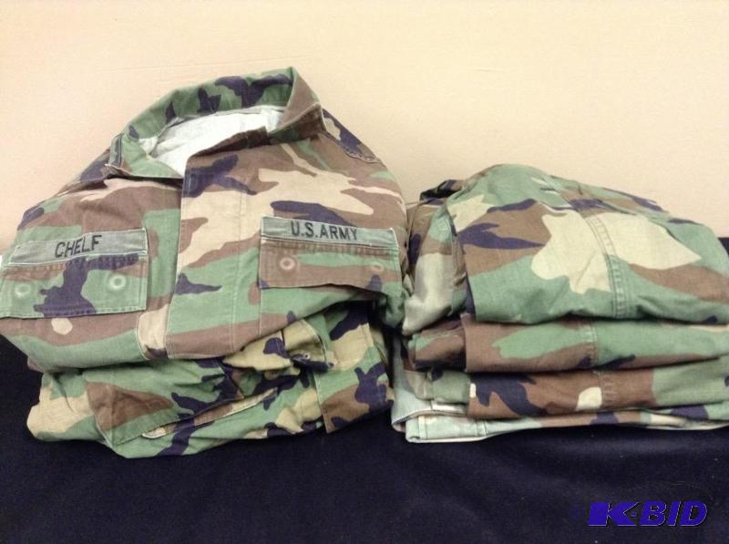 lot 57 image: Lot of BDU Military Combat Uniforms