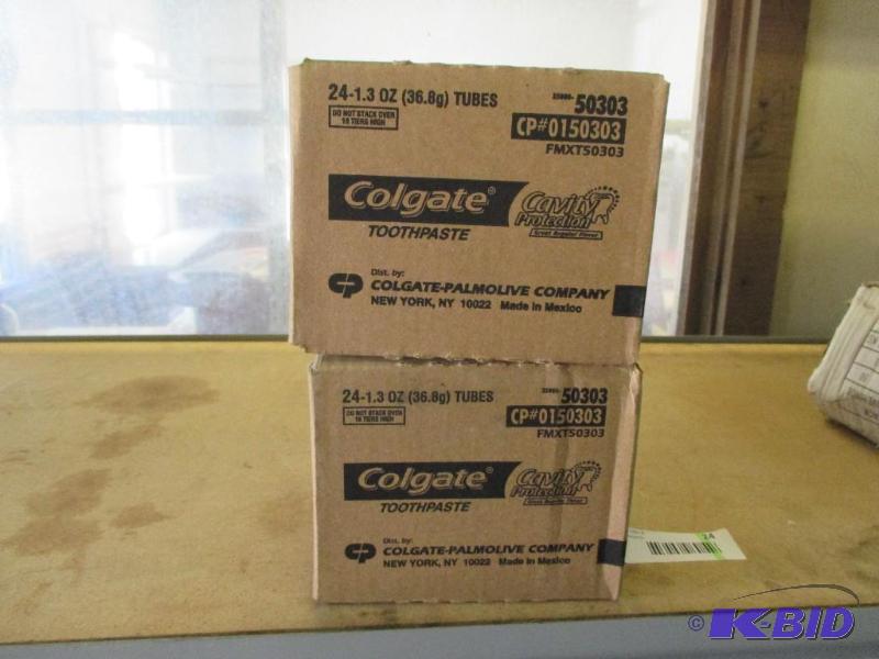2 boxes of colgate toothpaste, exp 1114...