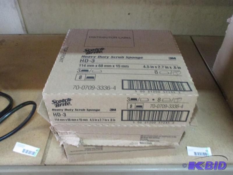 3 boxes of scotch brite pads...