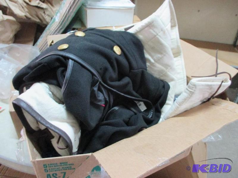 Box of clothes and bedding...